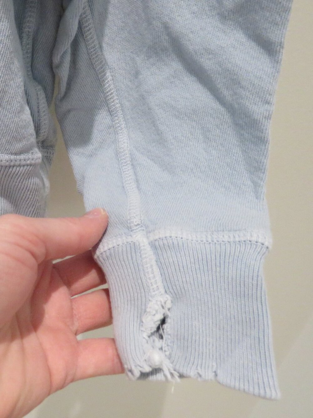 THE GREAT. The College Sweatshirt With Swan Graphic in Pale Blue Size 2 / Medium - Picture 8 of 15